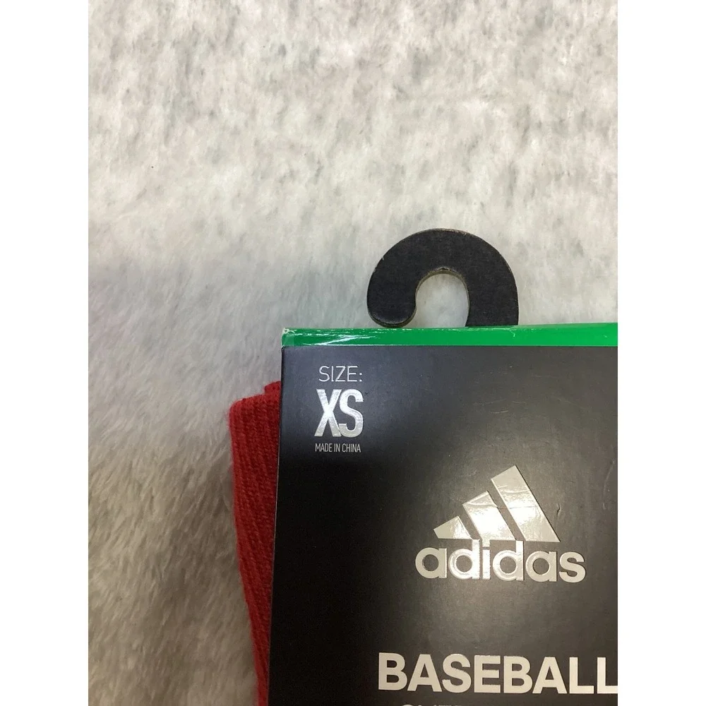 Adidas Baseball Over The Calf Socks Red XS Aeroready Compression Youth 9C-1Y